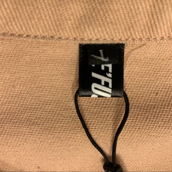 🆕 NWT Zaful zip up/snap peach canvas flight jacket commanding officer patch - Picture 6 of 12